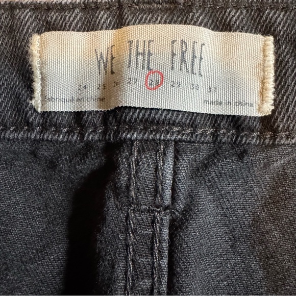 We the Free Black Cotton Denim Frayed Hem Mini Goth Whimsical Skirt Fringed 28 - Picture 10 of 10